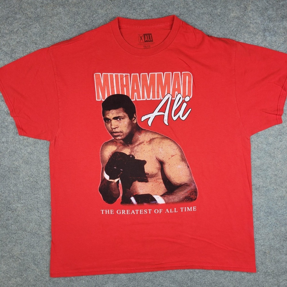 Ali Shirt Mens Big 1X Red‎ Muhammad Ali Boxing Graphic Tee Greatest Of All Time